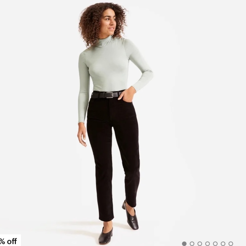 Everlane The Cheeky Straight Corduroy Pant Black